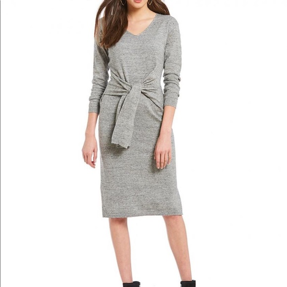 tie waist sweater dress